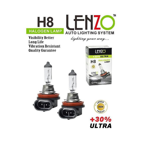 لامپ مدل فابریک پایه H8 برند لنزو
