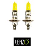 لامپ مدل هالوژن پکی زرد و یخی استار (جفتی) پایه H1 برند لنزو