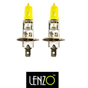 لامپ مدل هالوژن پکی زرد و یخی استار (جفتی) پایه H1 برند لنزو