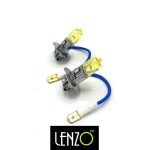 لامپ مدل هالوژن پکی زرد و یخی استار (جفتی) پایه H3 برند لنزو