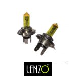 لامپ مدل هالوژن پکی زرد و یخی استار (جفتی) پایه H7 برند لنزو
