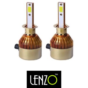 هدلایت مدل 4پایپ مسی D4S با پایه H4/H7 برند لنزو