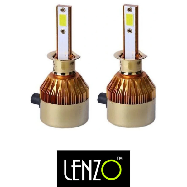 هدلایت مدل 4پایپ مسی D4S با پایه H4/H7 برند لنزو