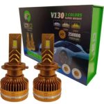 هدلایت مدل 3رنگ V130 پایه H7_H5 برند لنزو