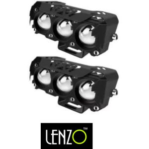 چراغ پروژکتور آفرودی 3LED TWO COLOR 019 برند لنزو