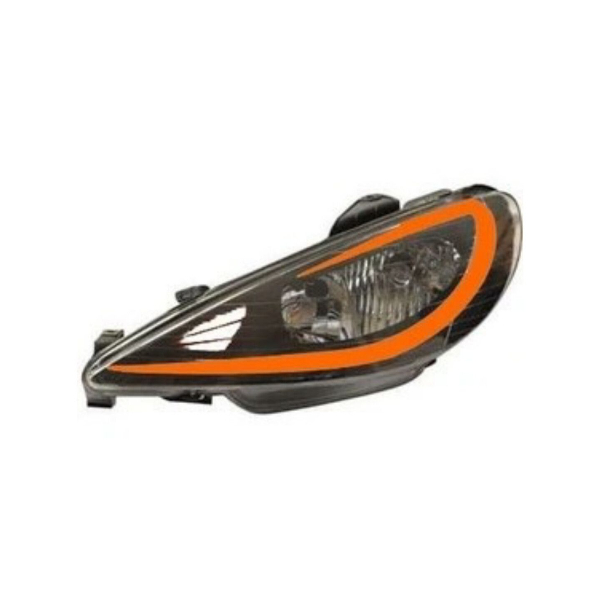 چراغ جلو پژو 206 طرح تسلا نارنجی برند NGCO