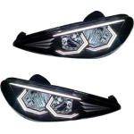 چراغ جلو پژو 206 طرح هگزا برند NGCO