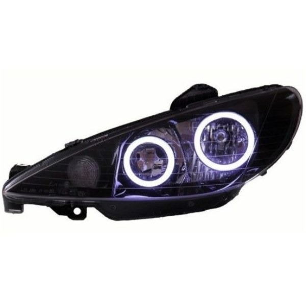 چراغ جلو پژو 206 طرح نیو باکستر سفید برند NGCO